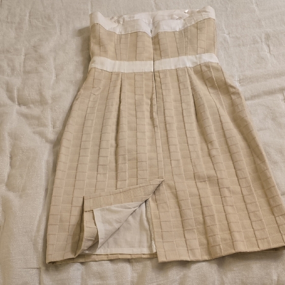 Milly Strapless Dress in Cream and White - Picture 13 of 15